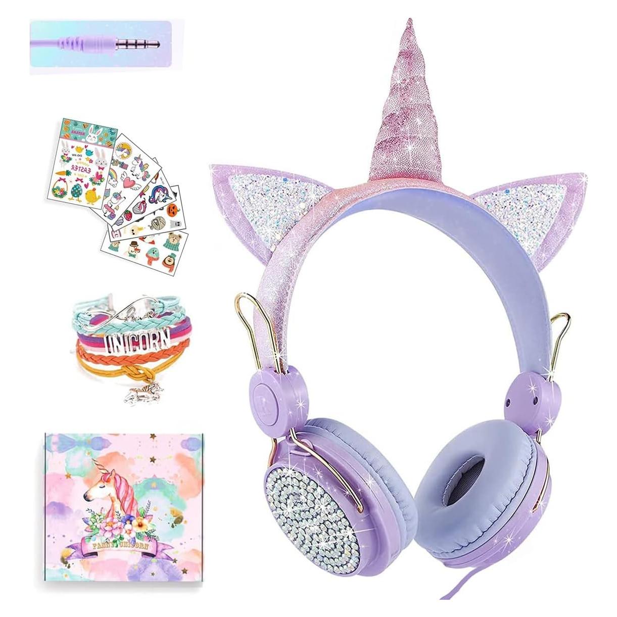 Auriculares SVYHUOK Unicornio con Micrófono 3.5mm para Niños