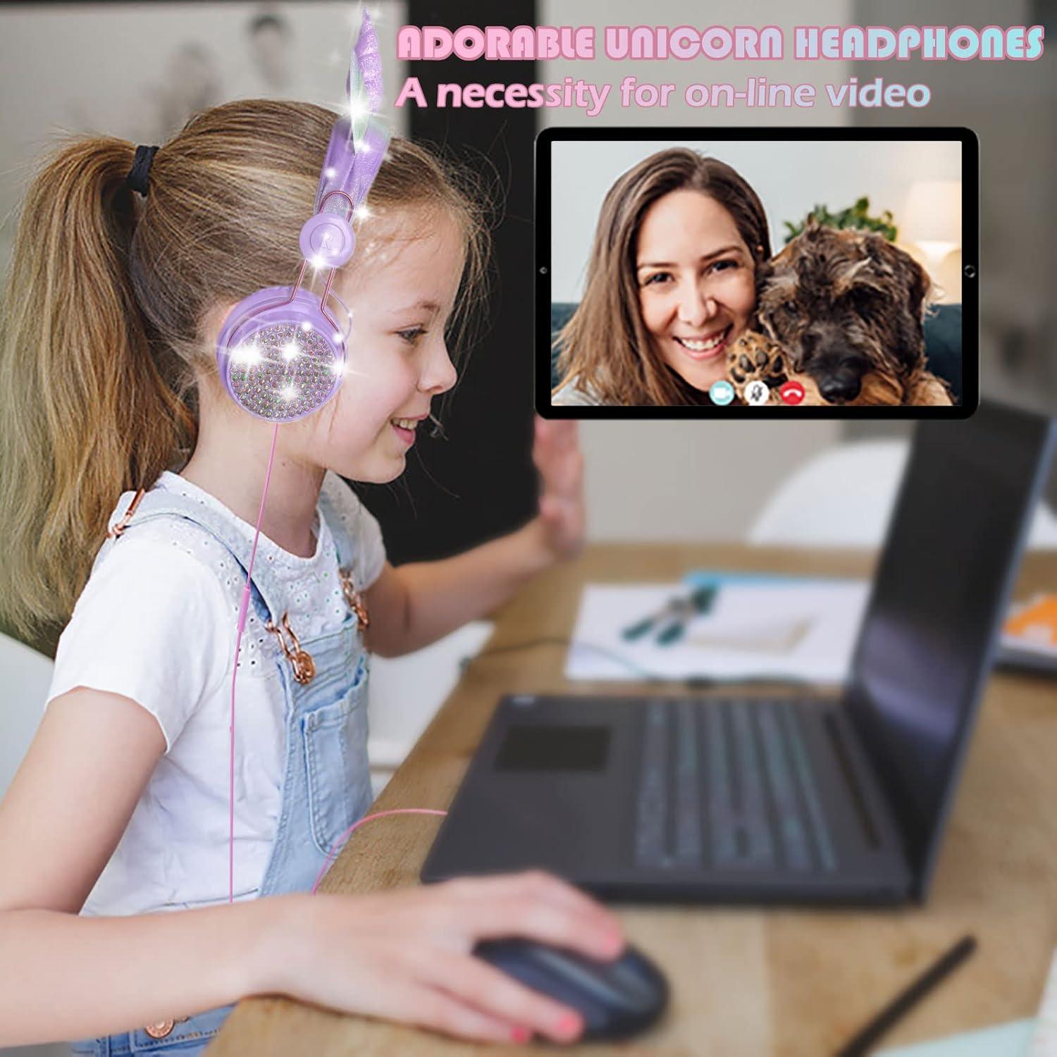 Auriculares SVYHUOK Unicornio con Micrófono 3.5mm para Niños