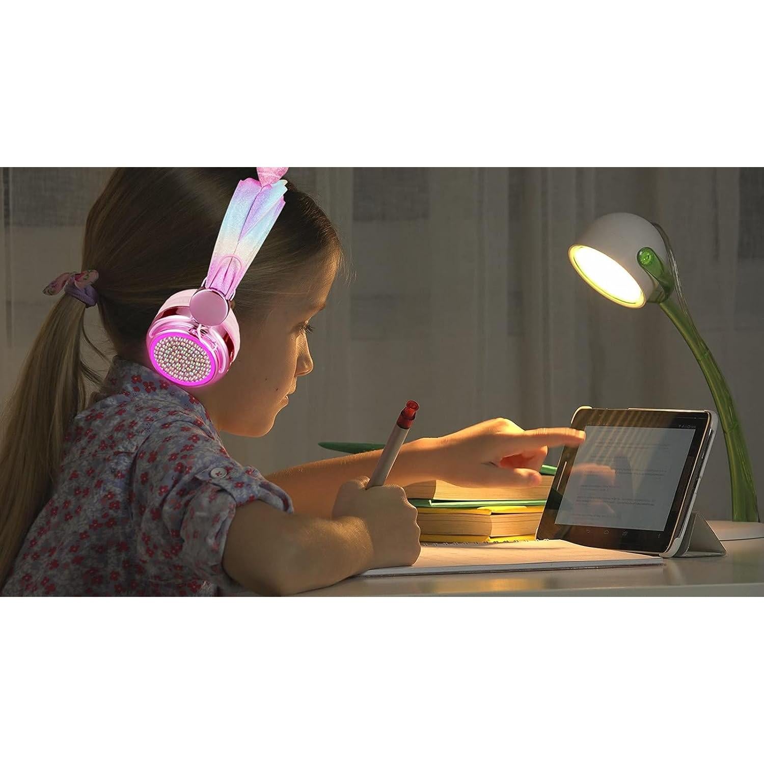 Auriculares Inalámbricos KORABA Unicornio Rosa con LED y Micrófono