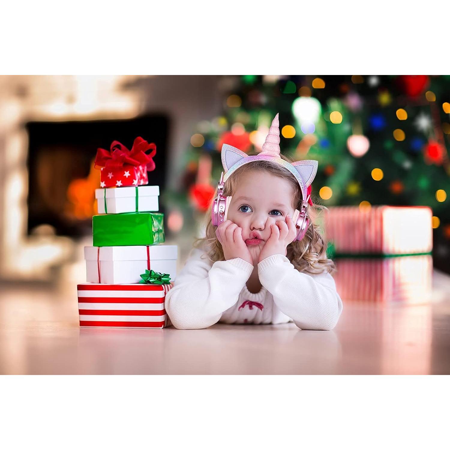 Auriculares Inalámbricos KORABA Unicornio Rosa con LED y Micrófono