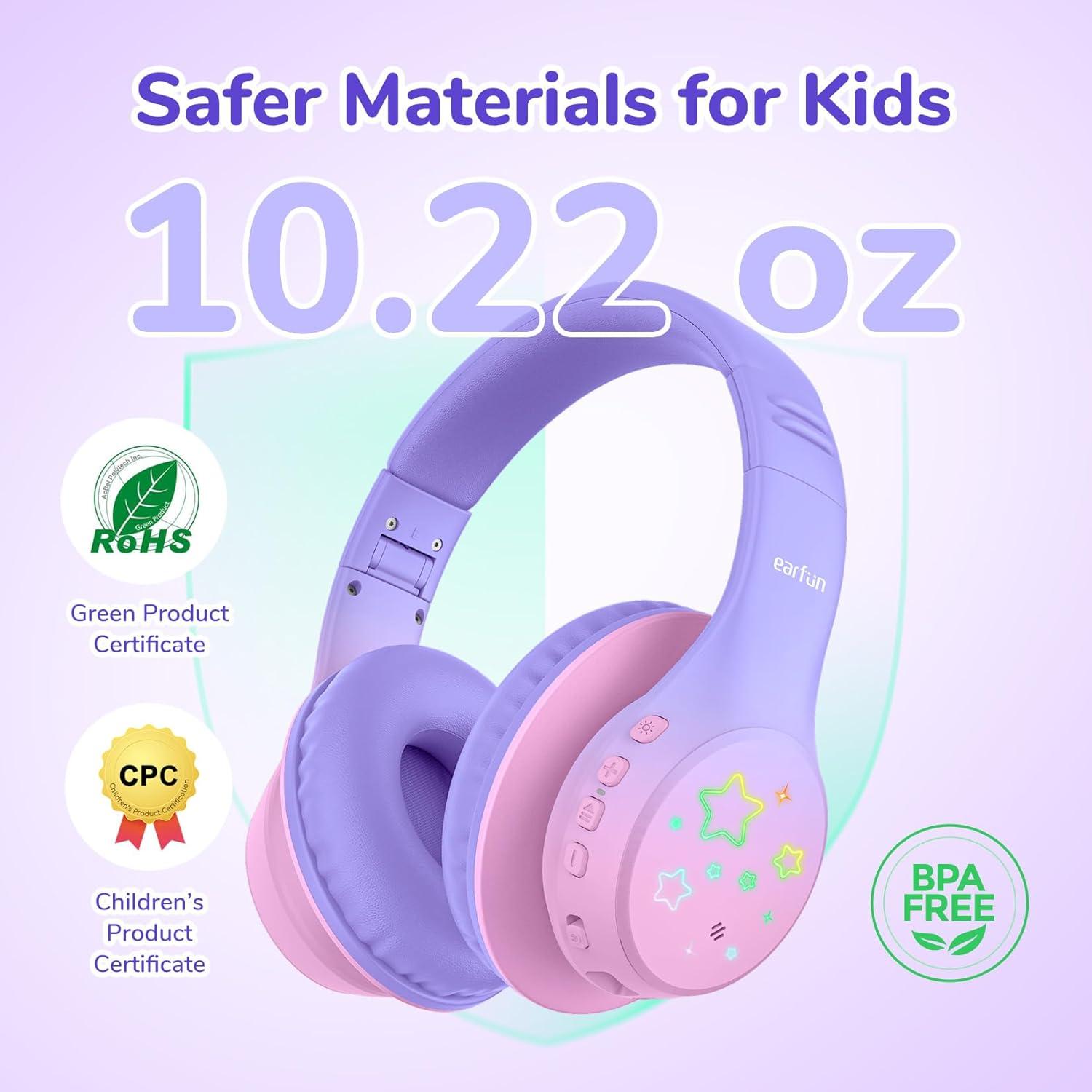 Auriculares Bluetooth EarFun K4 Niños Inalámbricos 90H Violeta