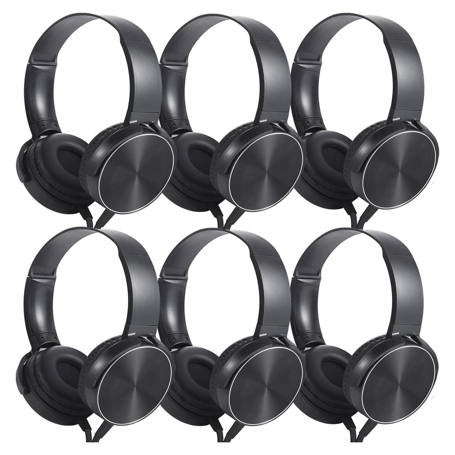 Auriculares para Niños Wensdo HY450 - Paquete de 6 Negros