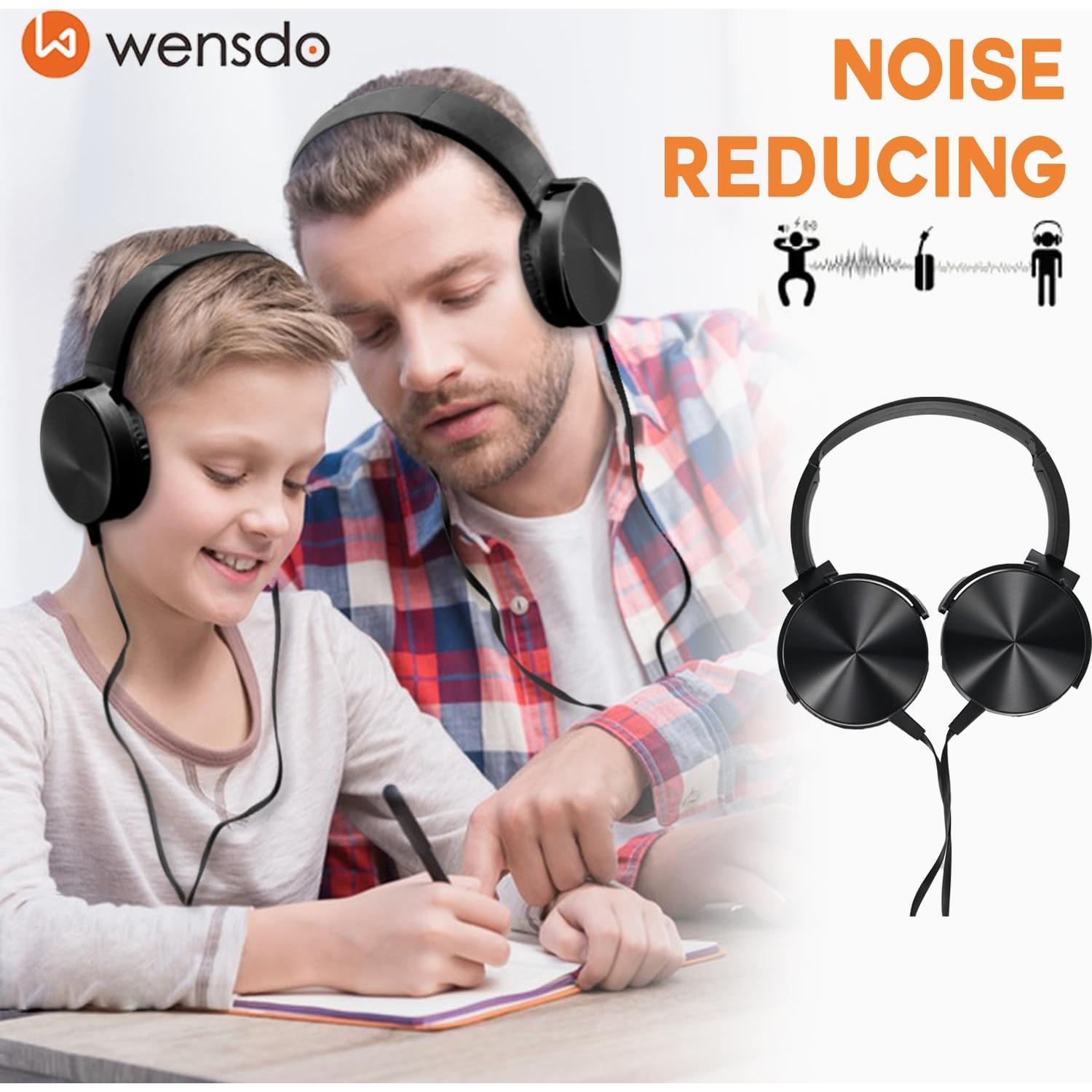 Auriculares para Niños Wensdo HY450 - Paquete de 6 Negros