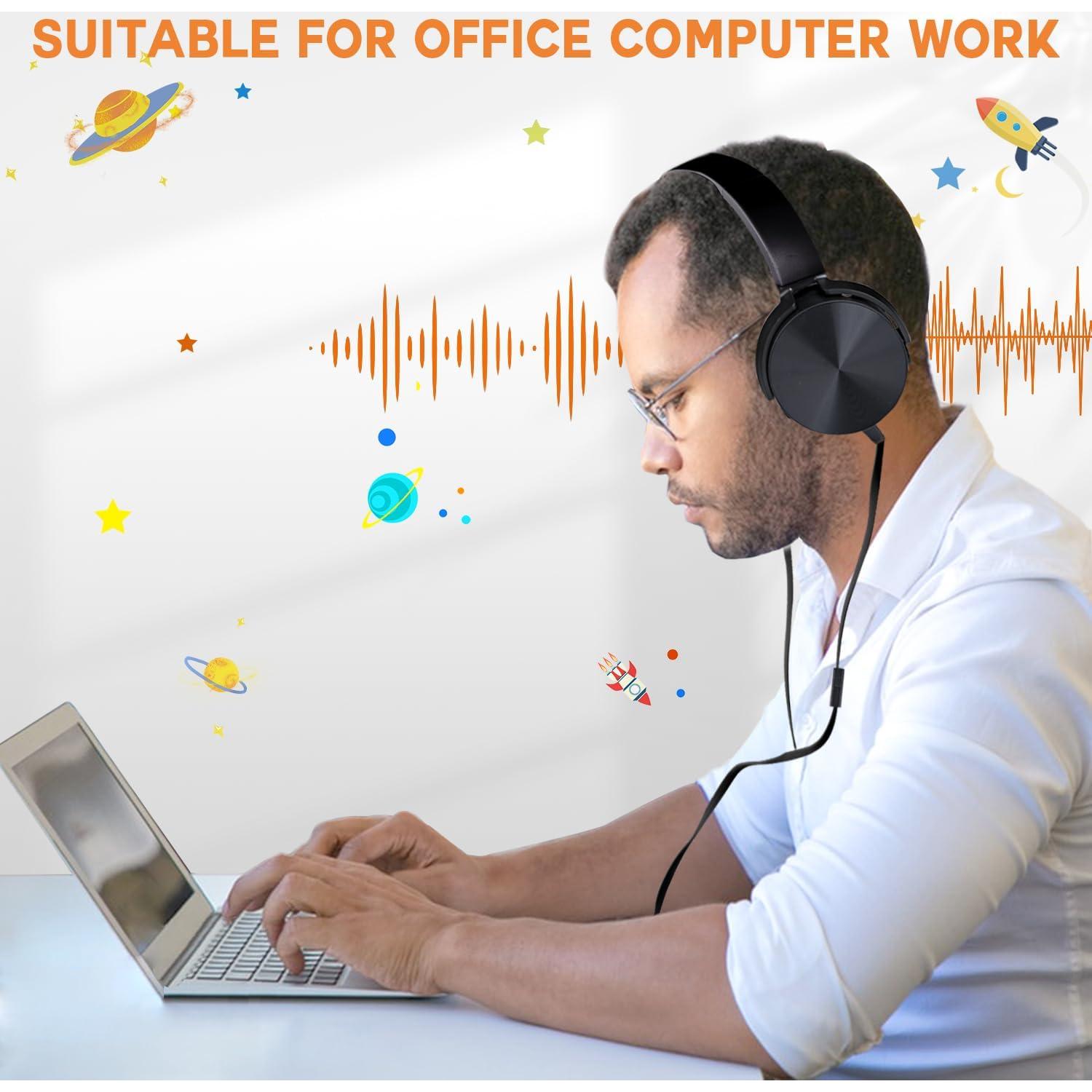 Auriculares para Niños Wensdo HY450 - Paquete de 6 Negros