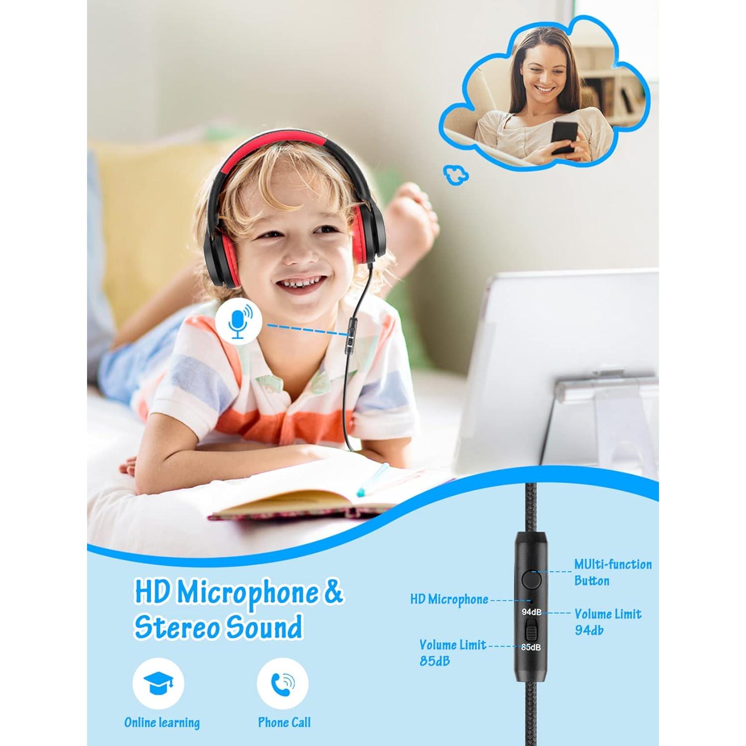 Auriculares Voopwink para Niños con Micrófono 85dB/94dB