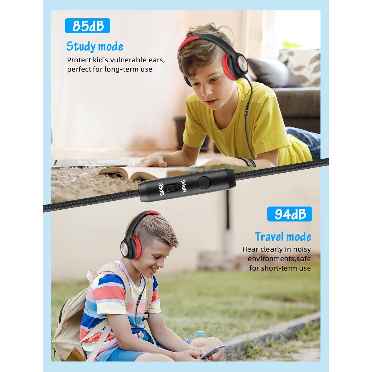 Auriculares Voopwink para Niños con Micrófono 85dB/94dB