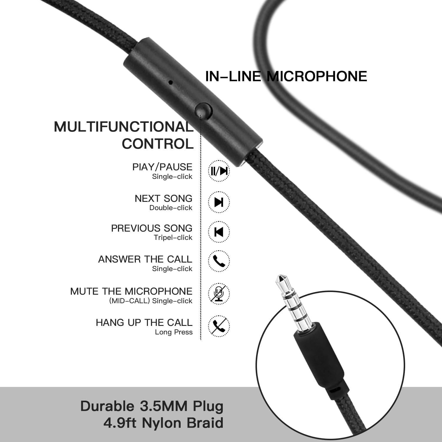 Auriculares Olyre LX-AD para Niños con Micrófono - Negro