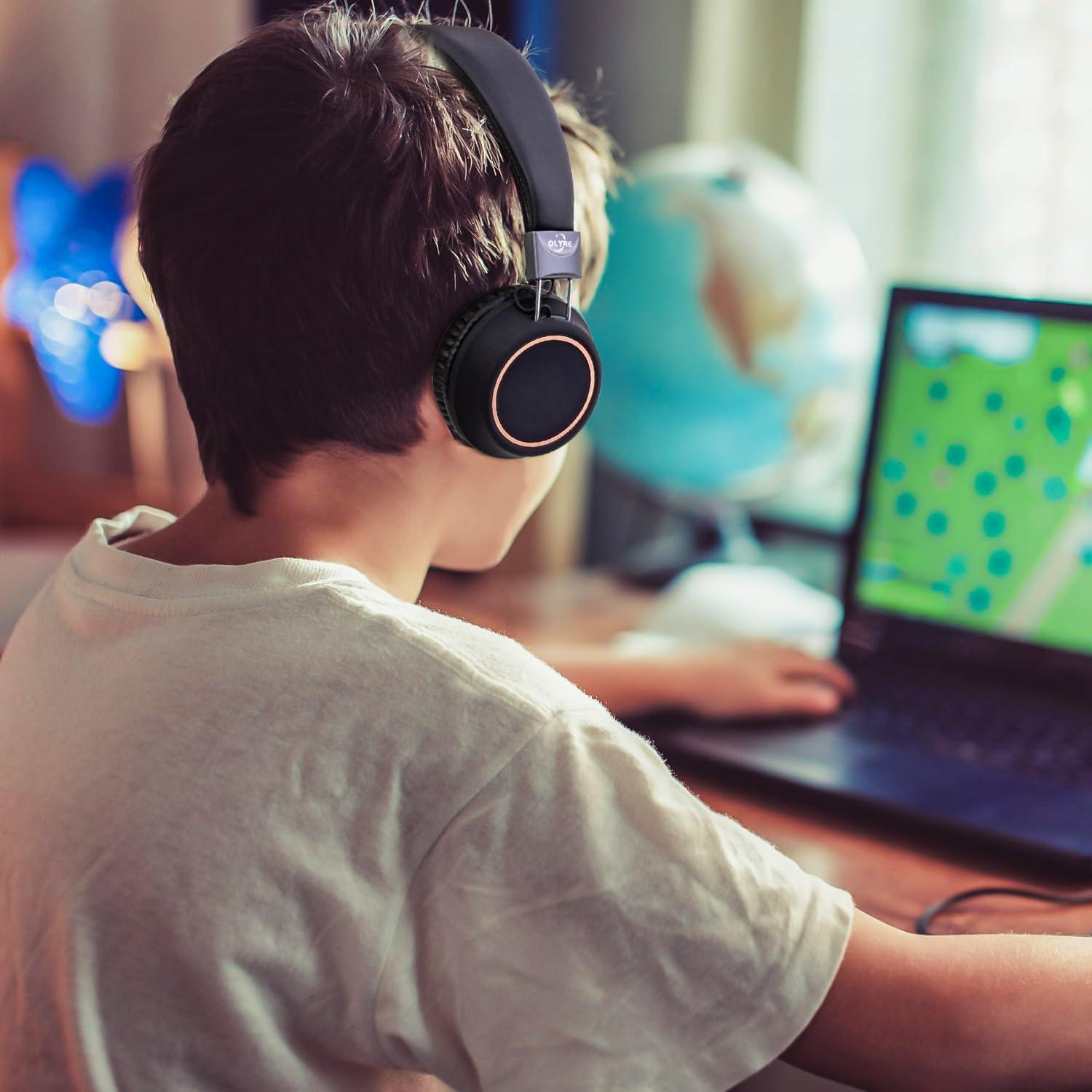 Auriculares Olyre LX-AD para Niños con Micrófono - Negro