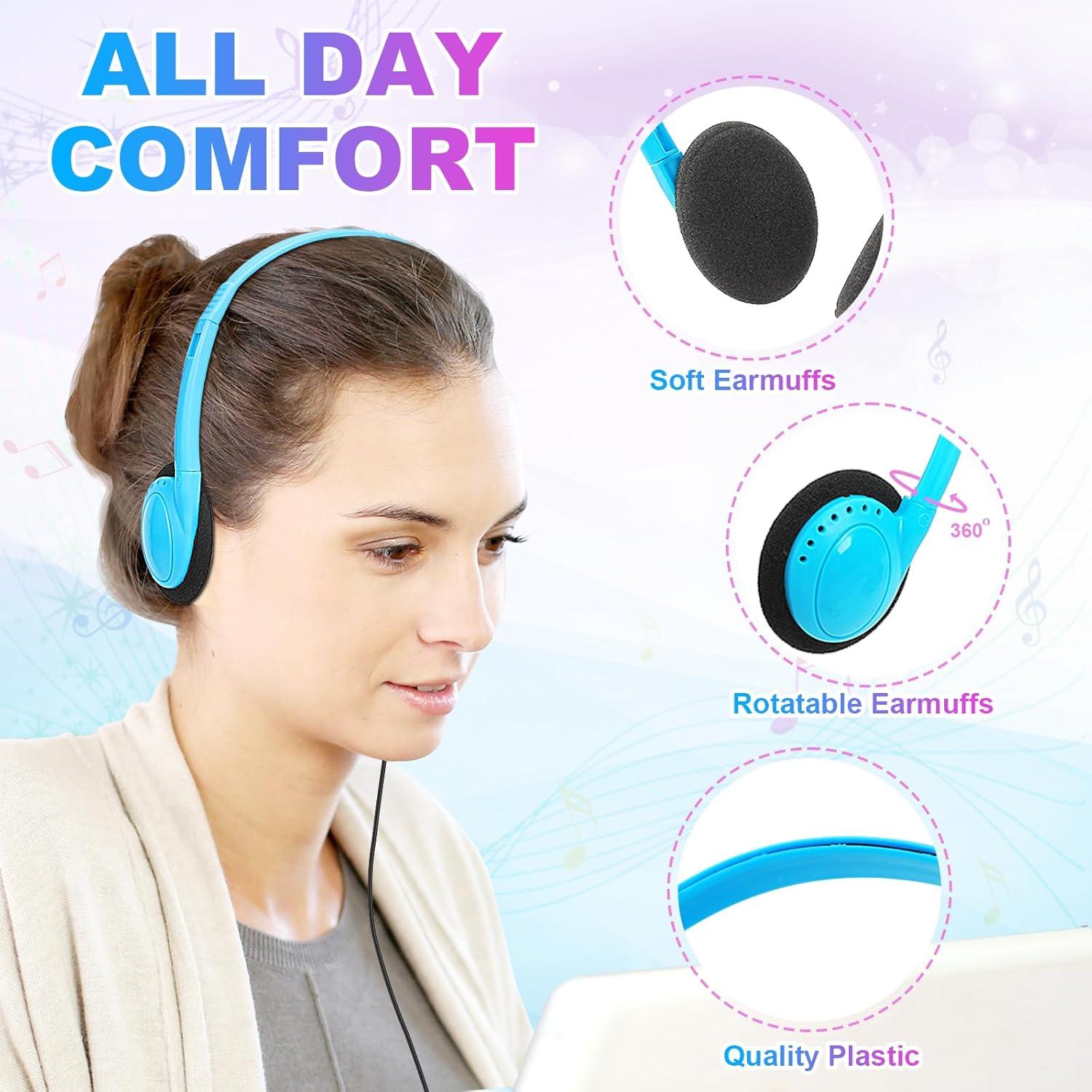 Auriculares Wensdo para Niños - Paquete de 8 Colores Mezclados