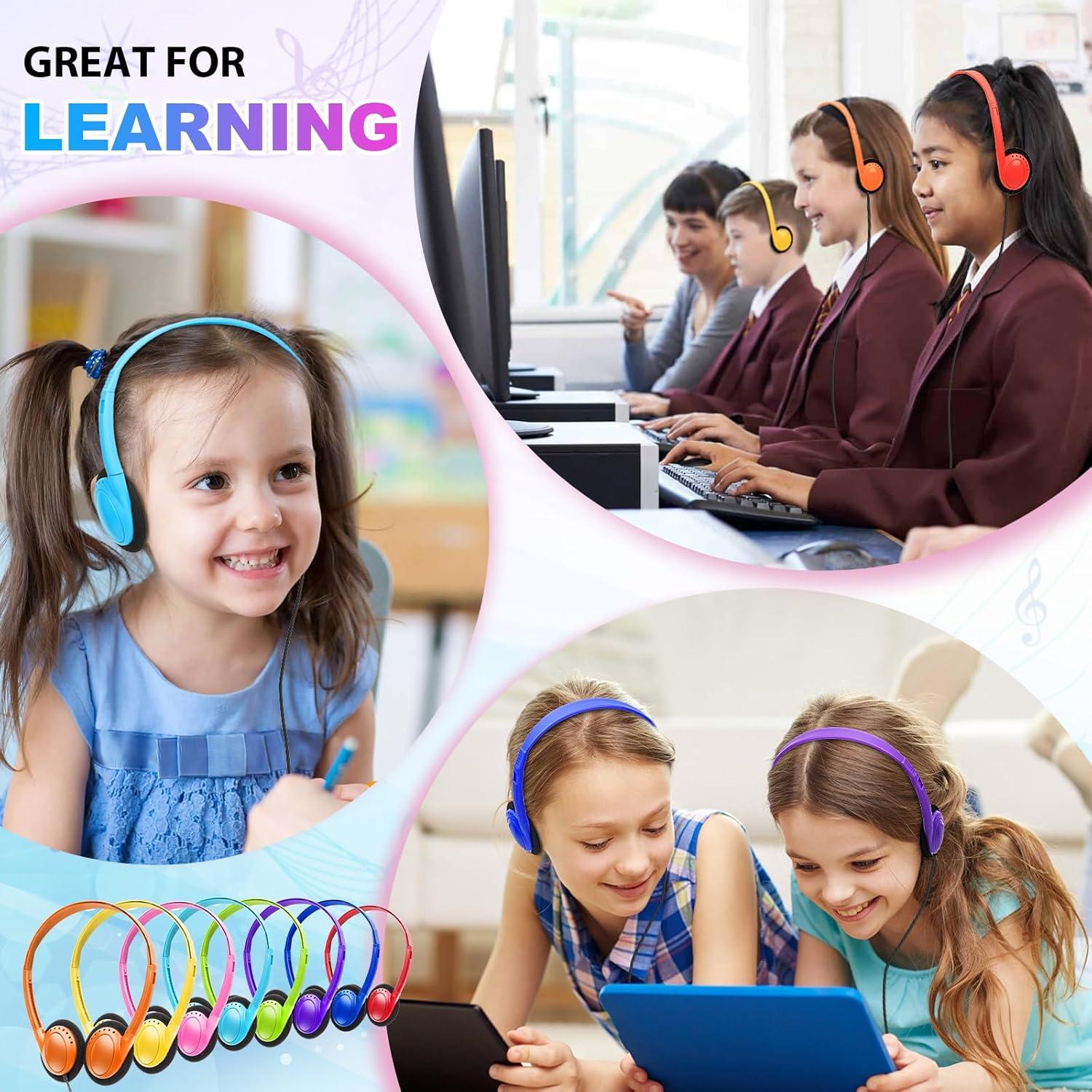 Auriculares Wensdo para Niños - Paquete de 8 Colores Mezclados