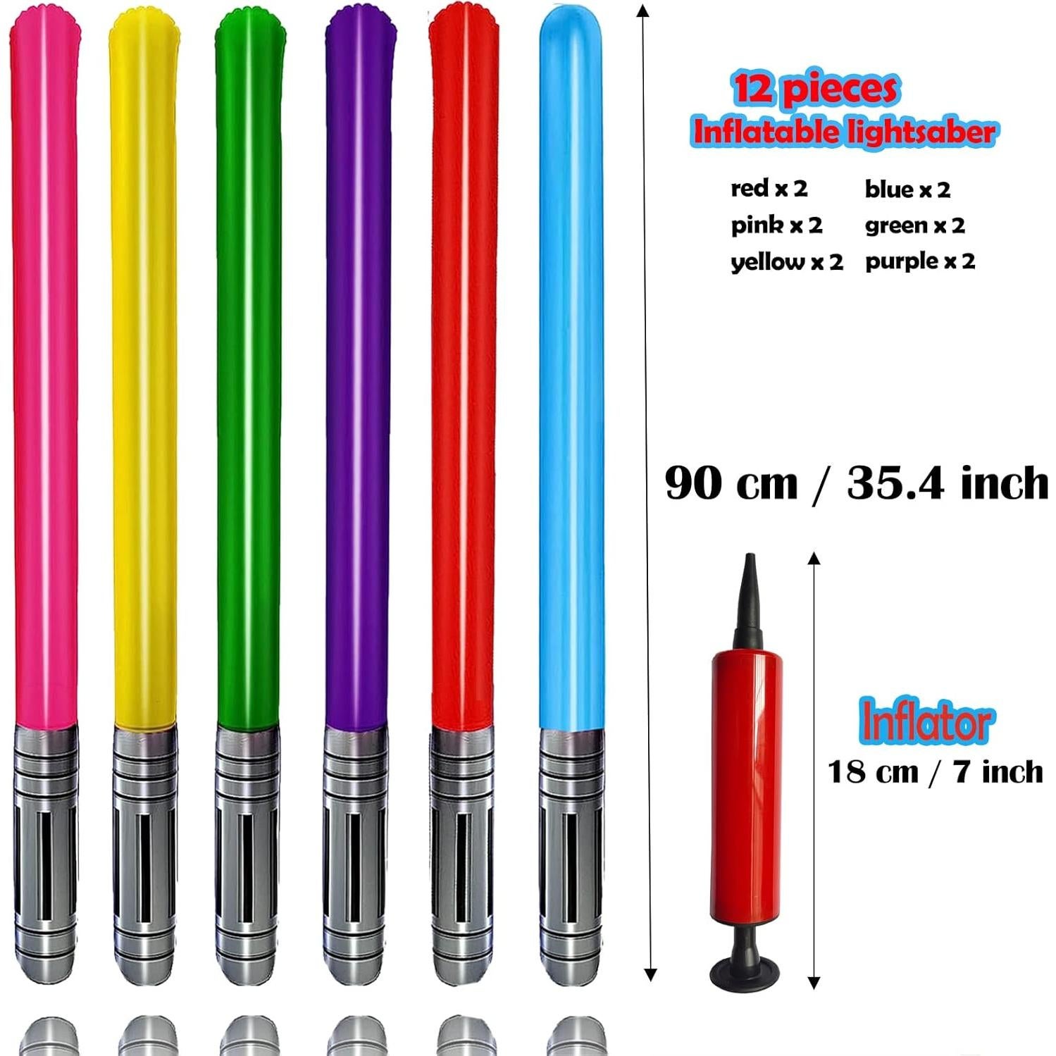 Juego de 13 Espadas de Luz Inflables Smilixin 78,74 cm