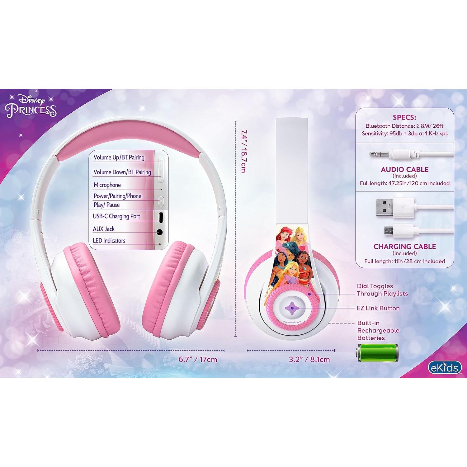 Auriculares Bluetooth Disney Princess KIDdesigns Di-365DP