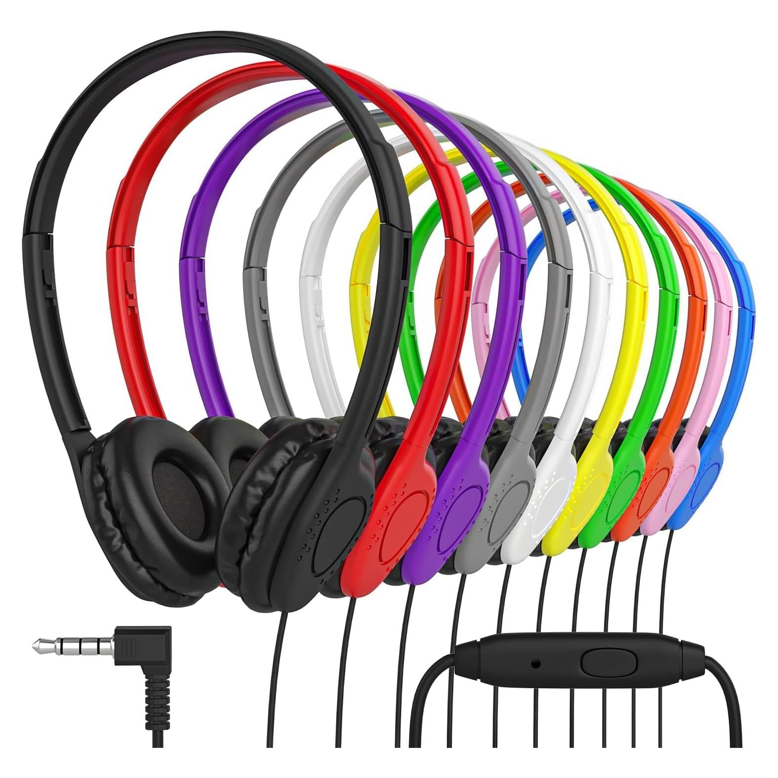 Auriculares Maeline S10 para Niños 10 Pack con Micrófono