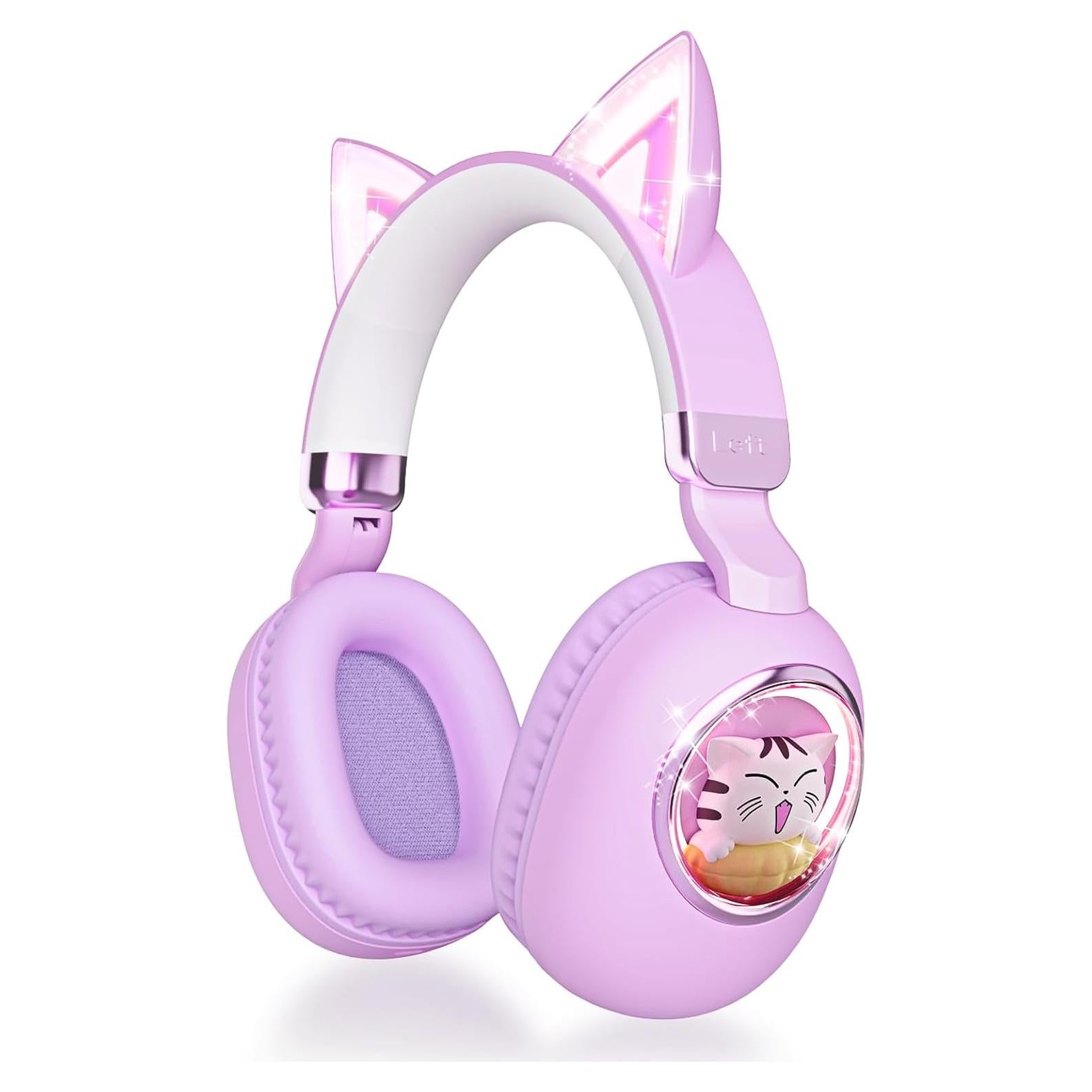 Auriculares Bluetooth 5.4 Esonstyle S21 Niños Púrpura 85dB