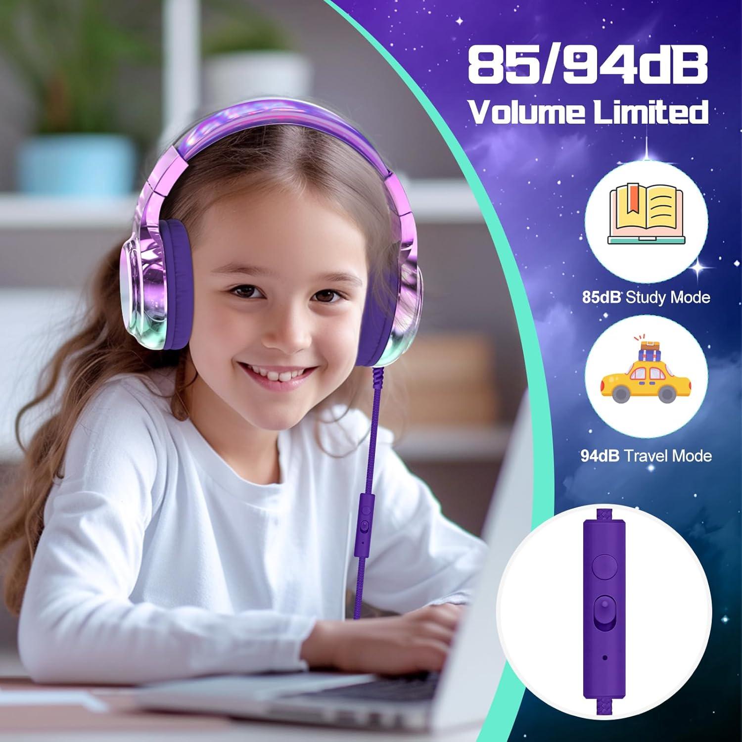 Auriculares QearFun Plegables para Niños con Micrófono 85dB
