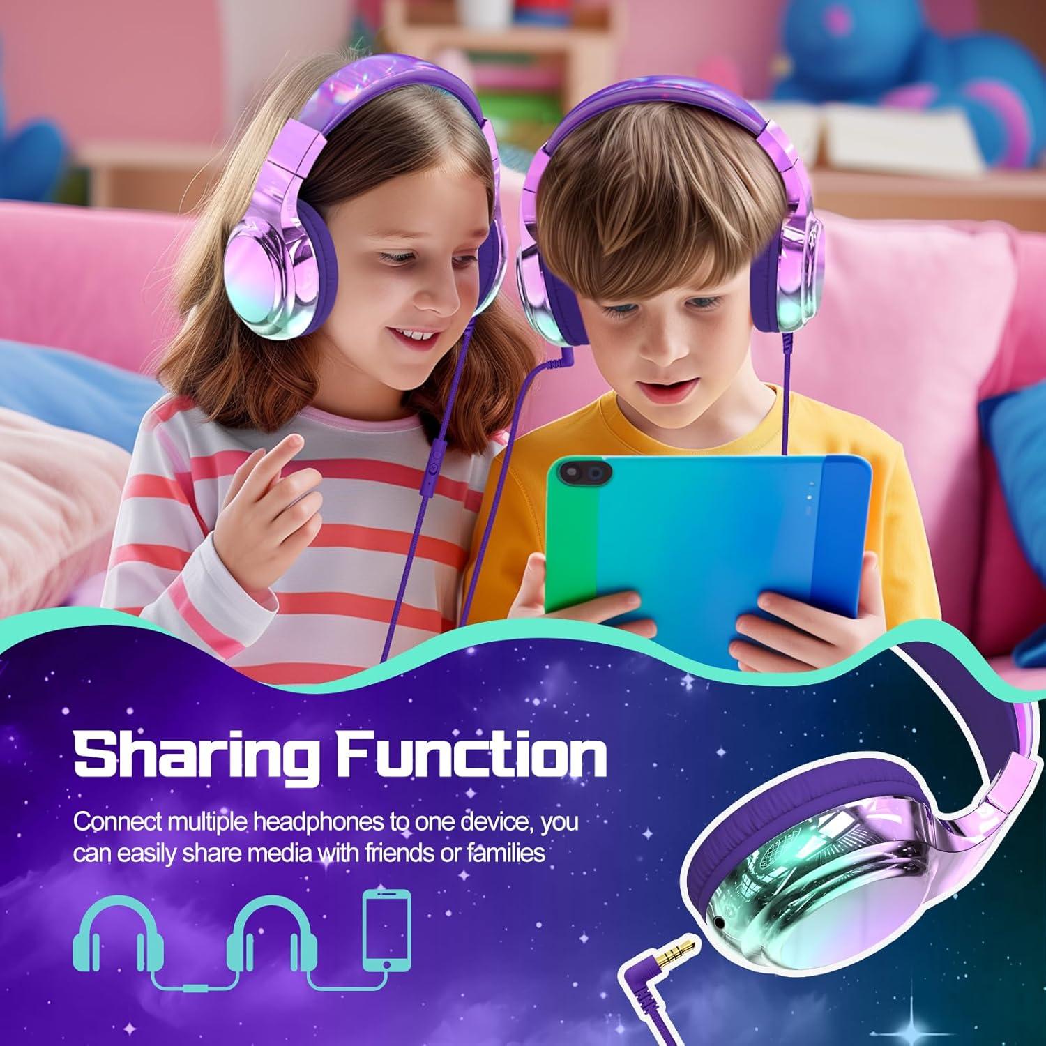 Auriculares QearFun Plegables para Niños con Micrófono 85dB
