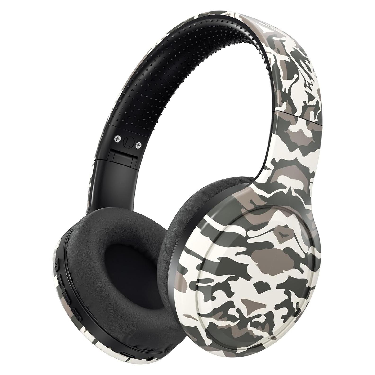 Auriculares Bluetooth 5.3 KDH-DR para Niños Plegables Gris