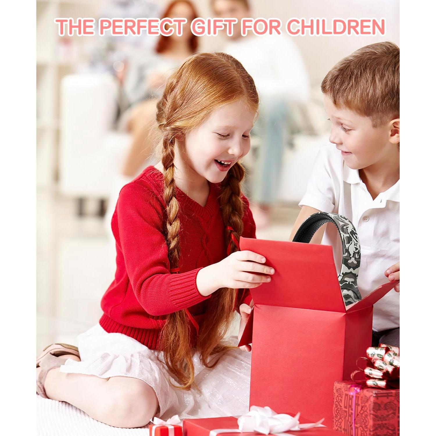 Auriculares Bluetooth 5.3 KDH-DR para Niños Plegables Gris