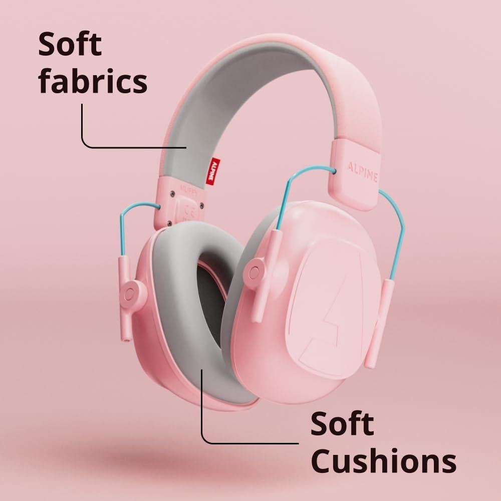 Auriculares Muffy Kids Alpine - Protección Auditiva Rosa 25dB