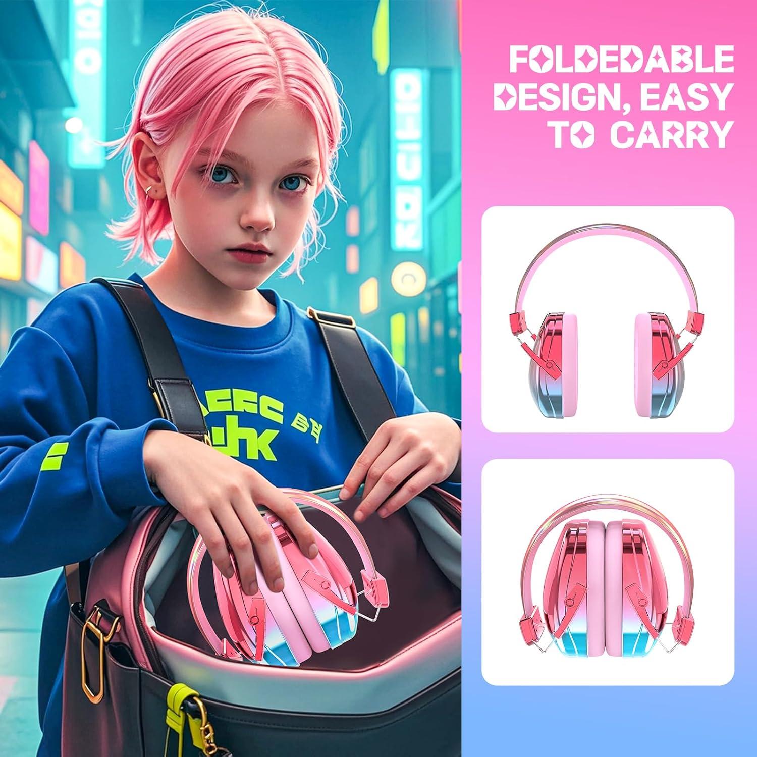 Auriculares Aislantes Homicozy para Niños Rosa - Reducción de Ruido 25dB