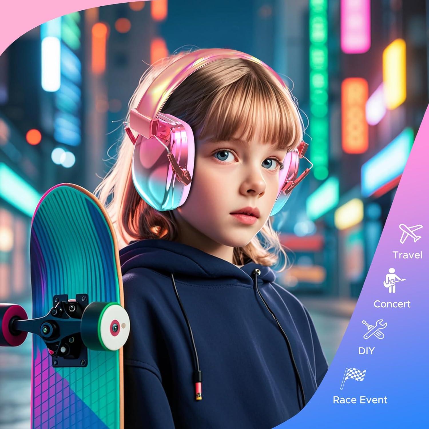 Auriculares Aislantes Homicozy para Niños Rosa - Reducción de Ruido 25dB