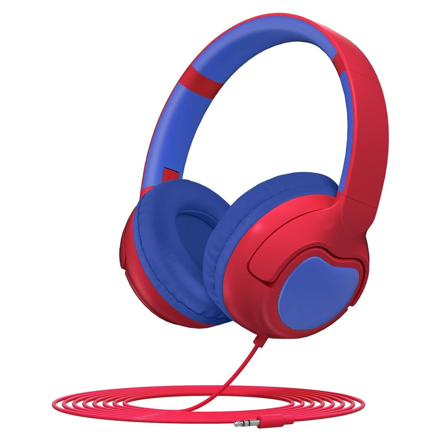 Auriculares con cable ZIHNIC WH-R2 para niños, 85dB, rojo