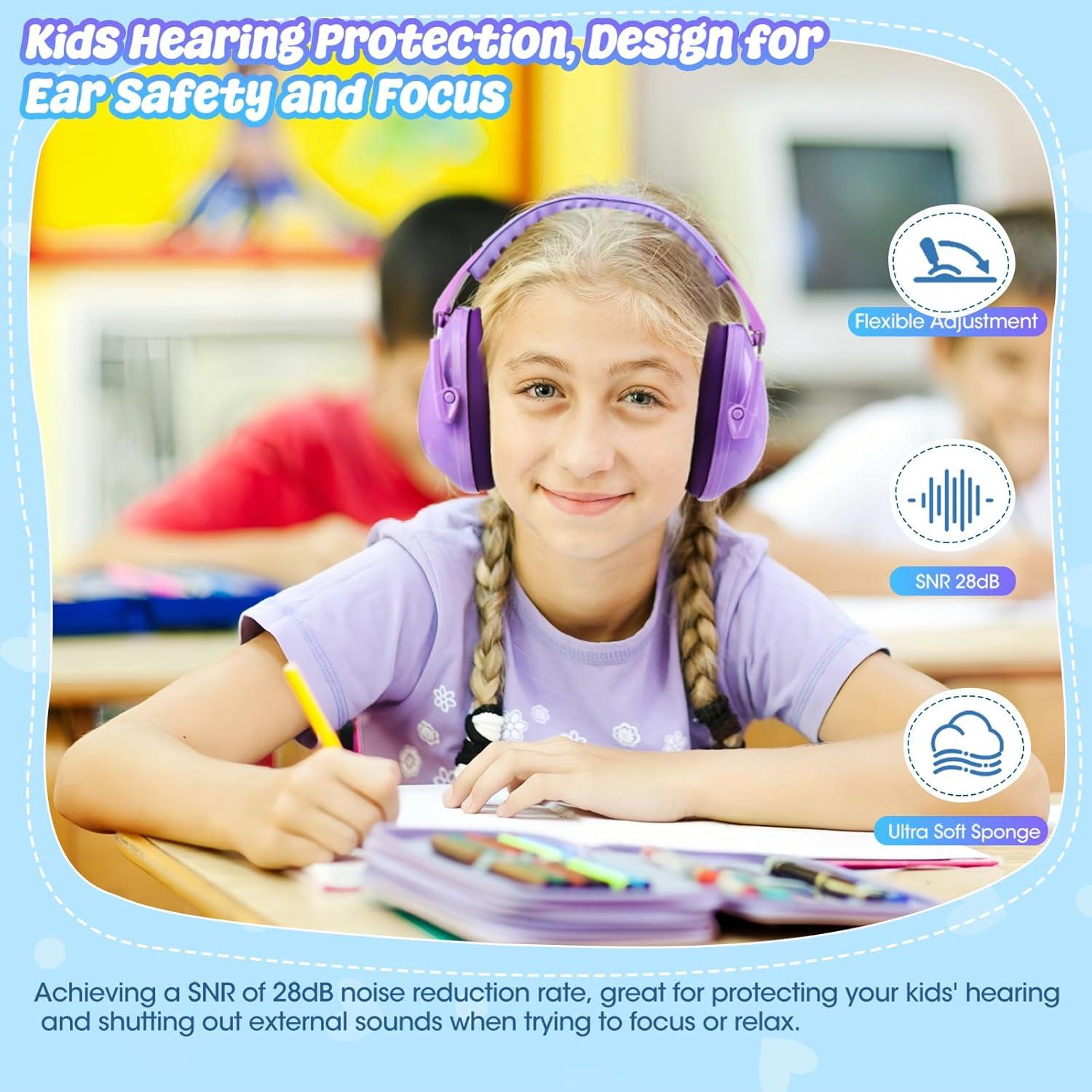 Auriculares Canceladores de Ruido MelonArt para Niños SNR28dB