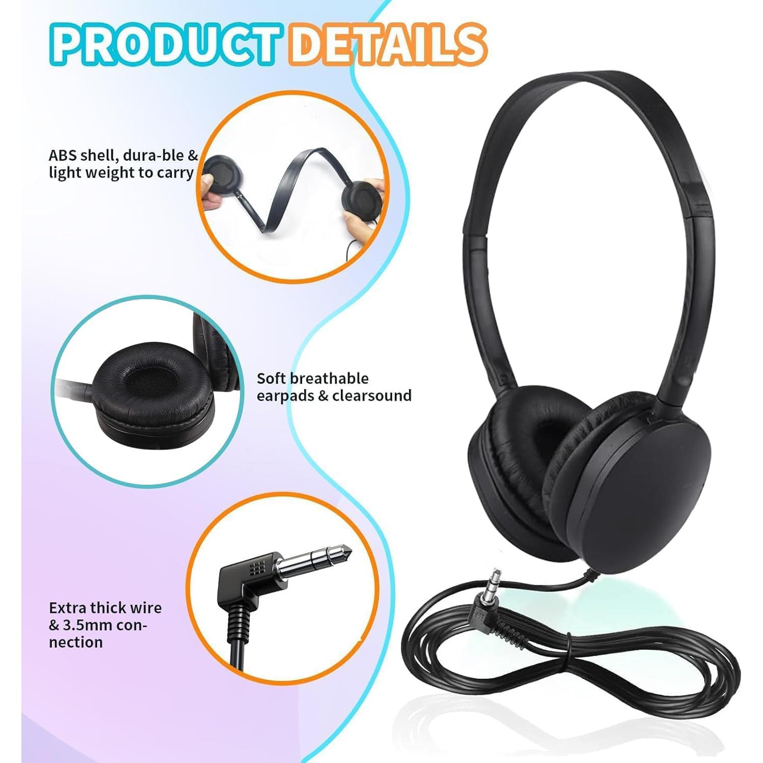 Auriculares para Niños ZHENWAY 25 Unidades 003 Negros