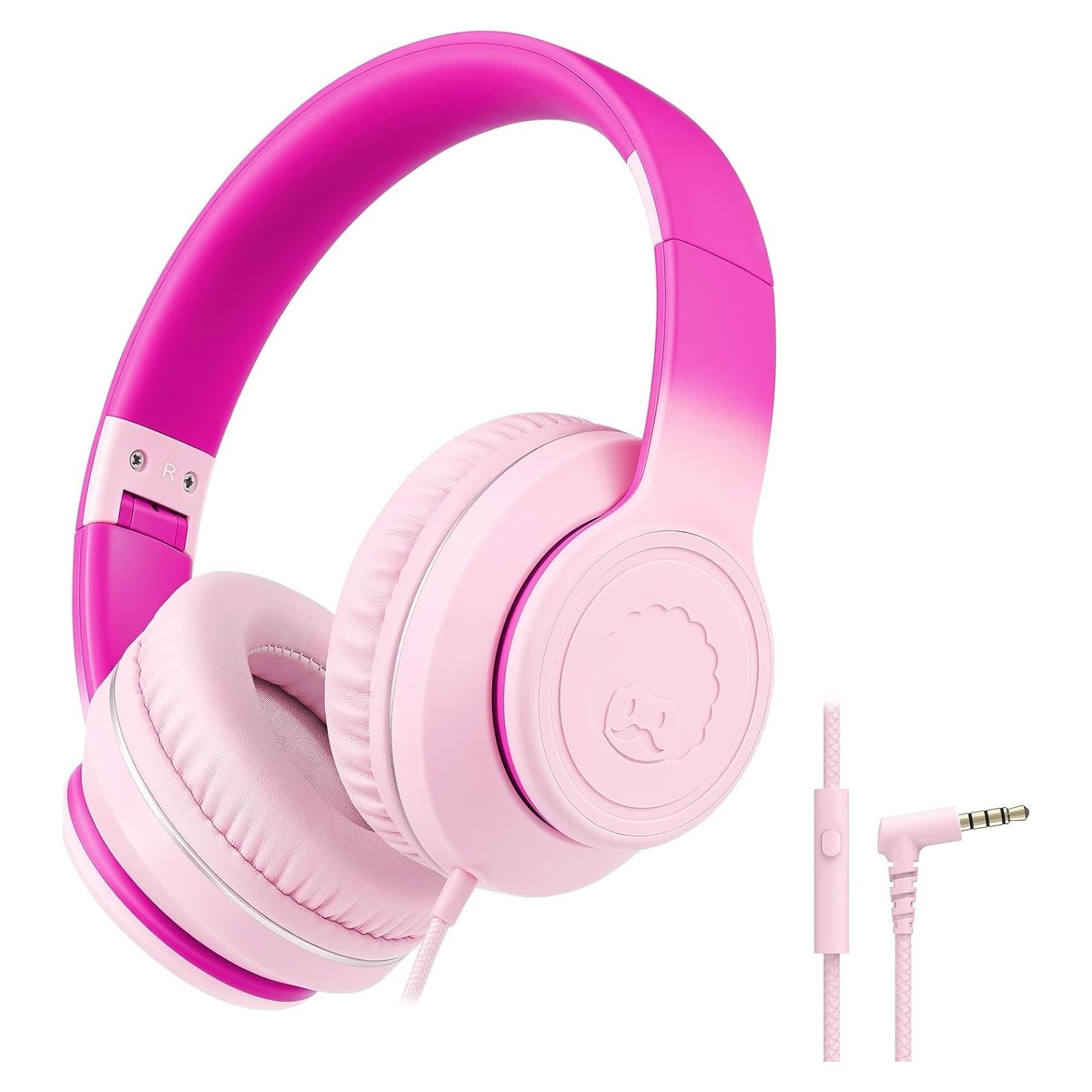 Auriculares con Cable Rockpapa L22 para Niños Rosa 3.5mm