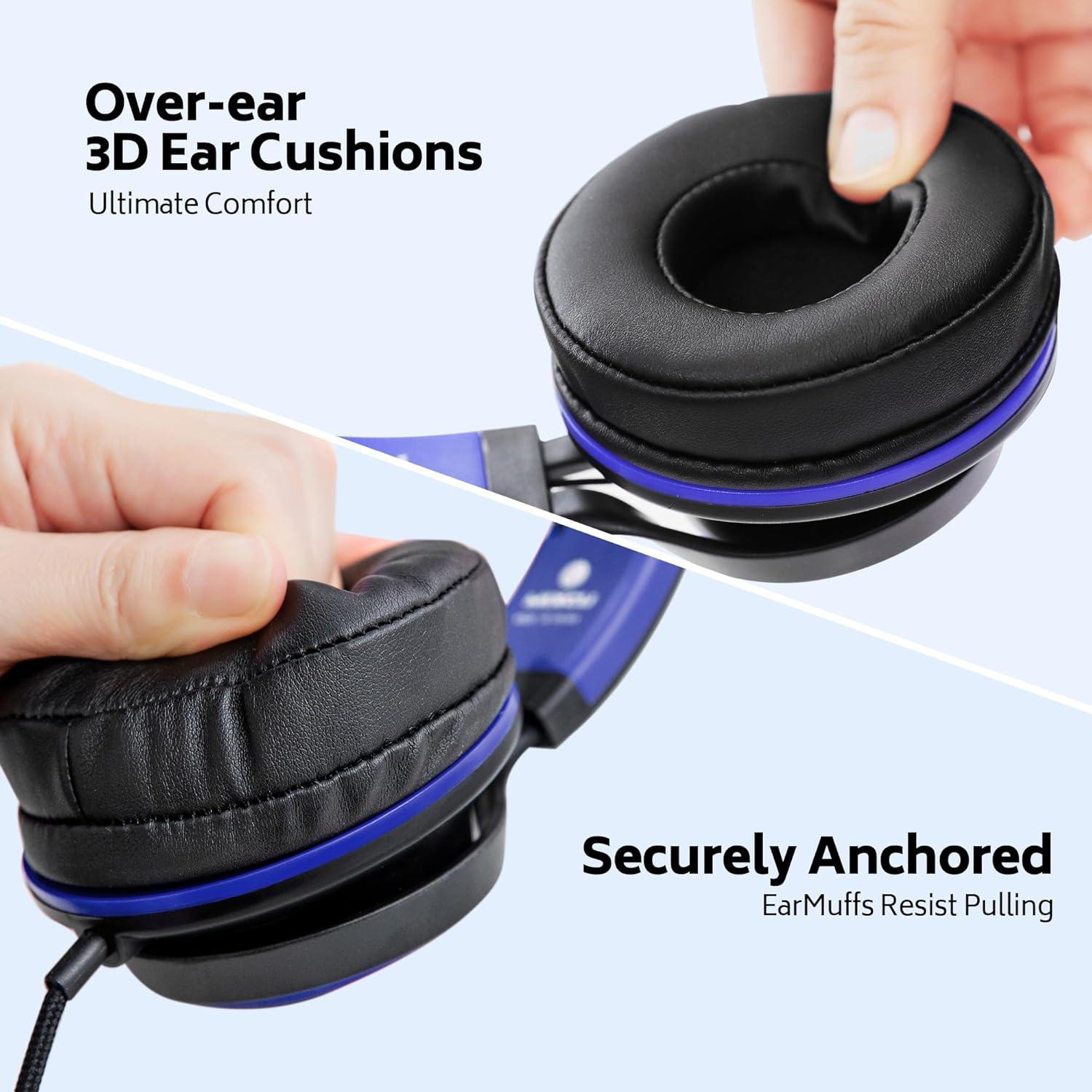 Auriculares por Cable MIXCU JrX3 para Niños y Adolescentes - Paquete de 3