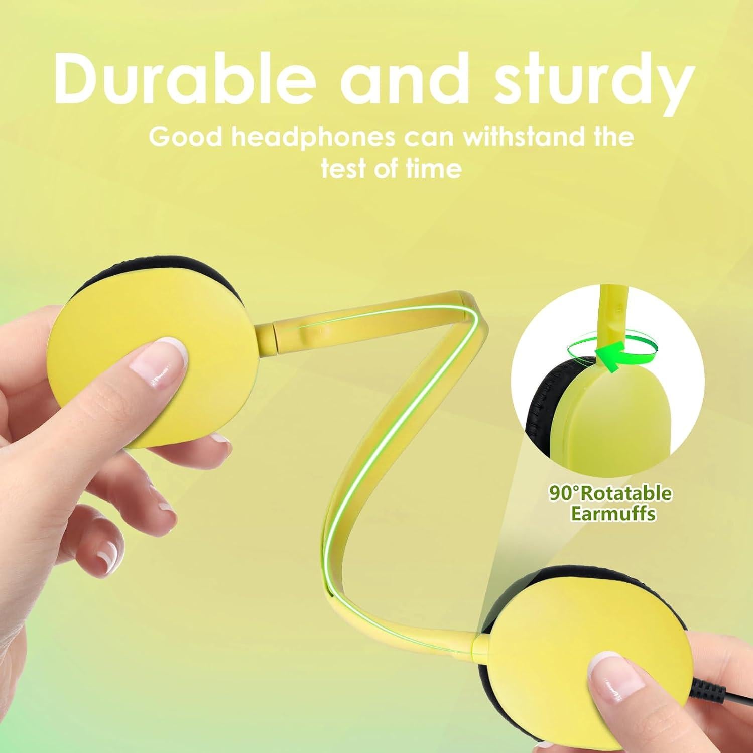 Kids Headphones Bulk 25 Pack for School Classroom Wholesale Earphones Class Set of Headphones for Students Teens Children Multi Color 3.5mm Jack