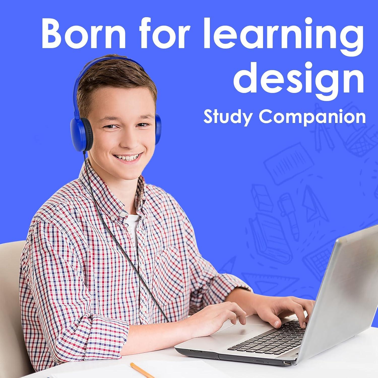 Kids Headphones Bulk 25 Pack for School Classroom Wholesale Earphones Class Set of Headphones for Students Teens Children Multi Color 3.5mm Jack