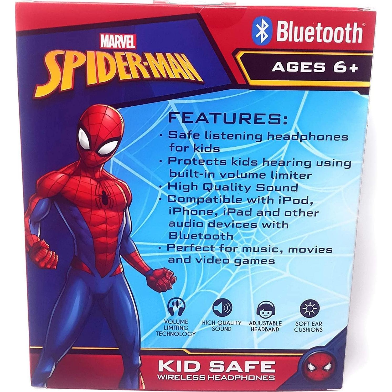 Auriculares Bluetooth Spider Man para Niños 3-8 Años