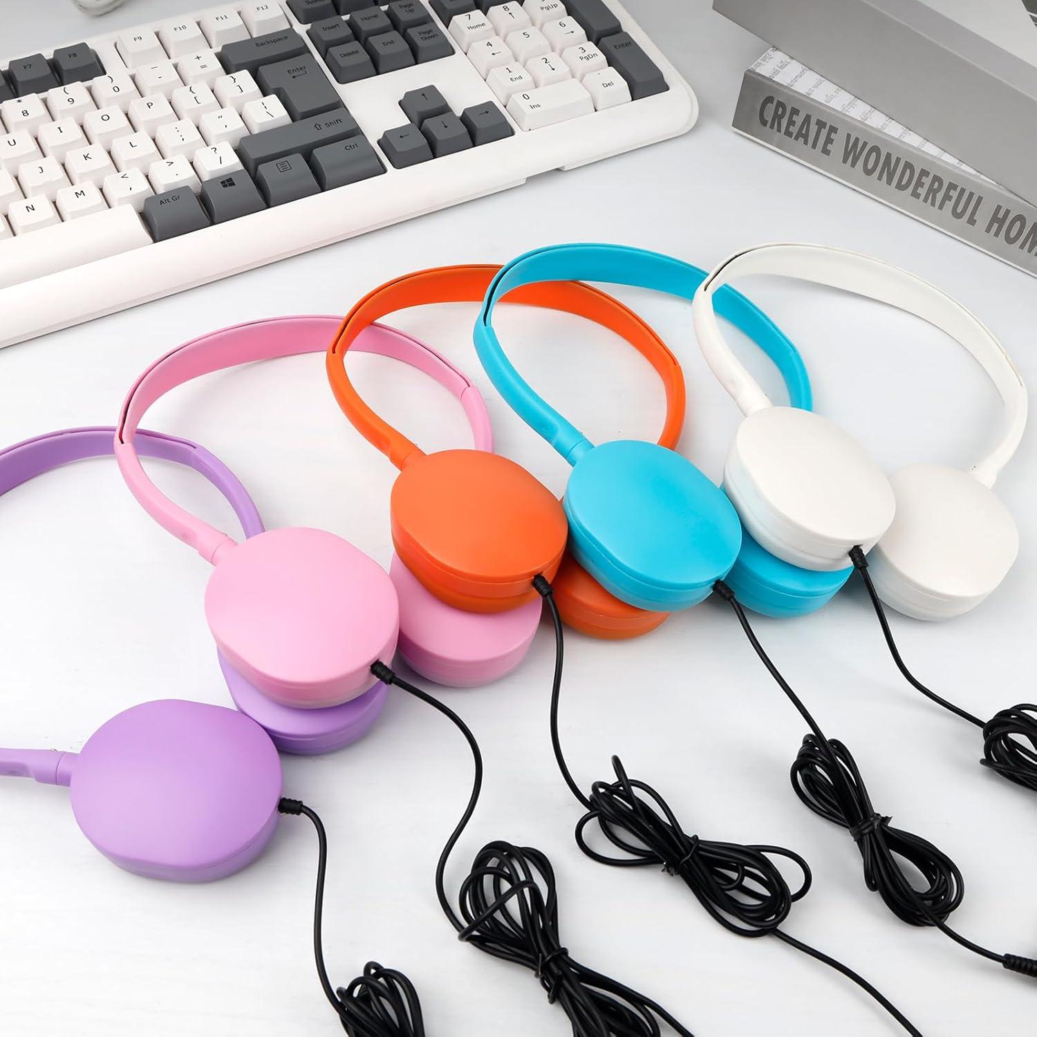 Auriculares con Cable ZNXZXP107 para Niños 20 Paquete 10 Colores