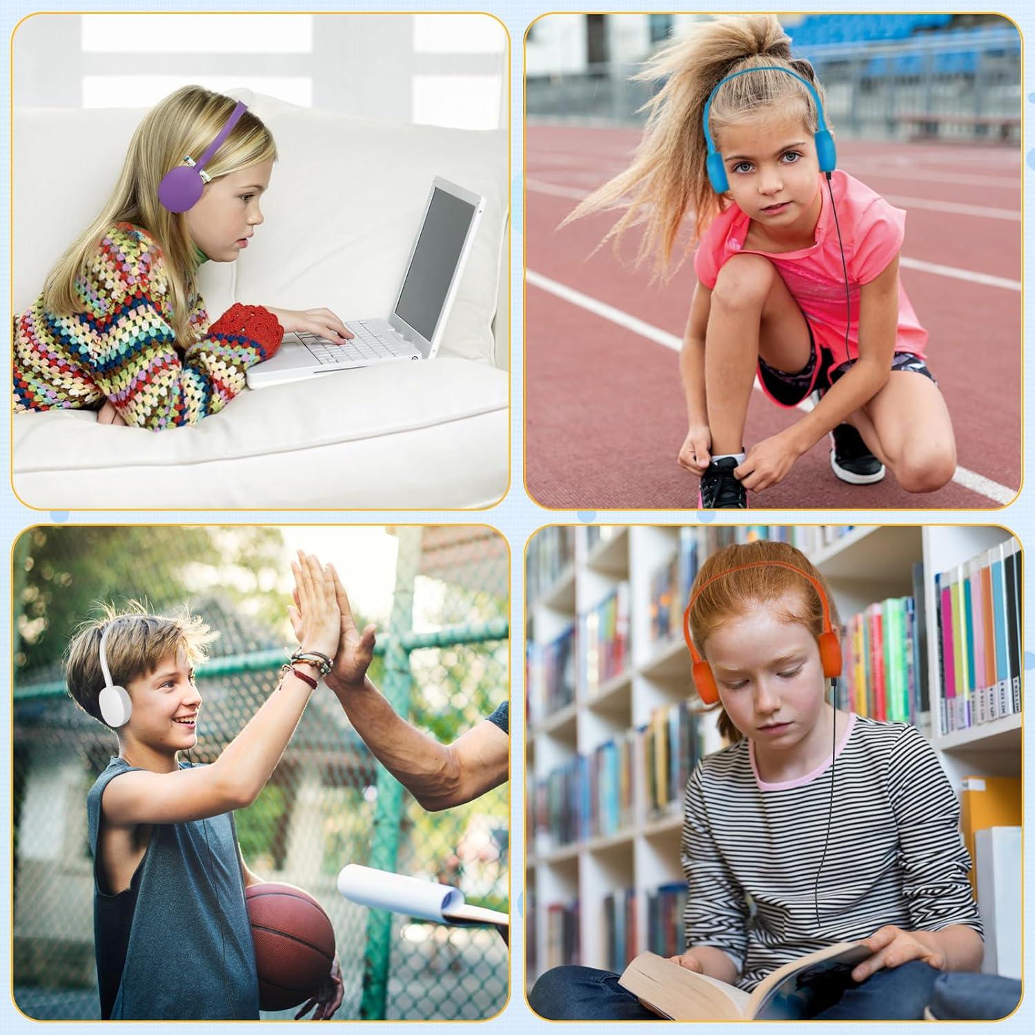 Auriculares con Cable ZNXZXP107 para Niños 20 Paquete 10 Colores