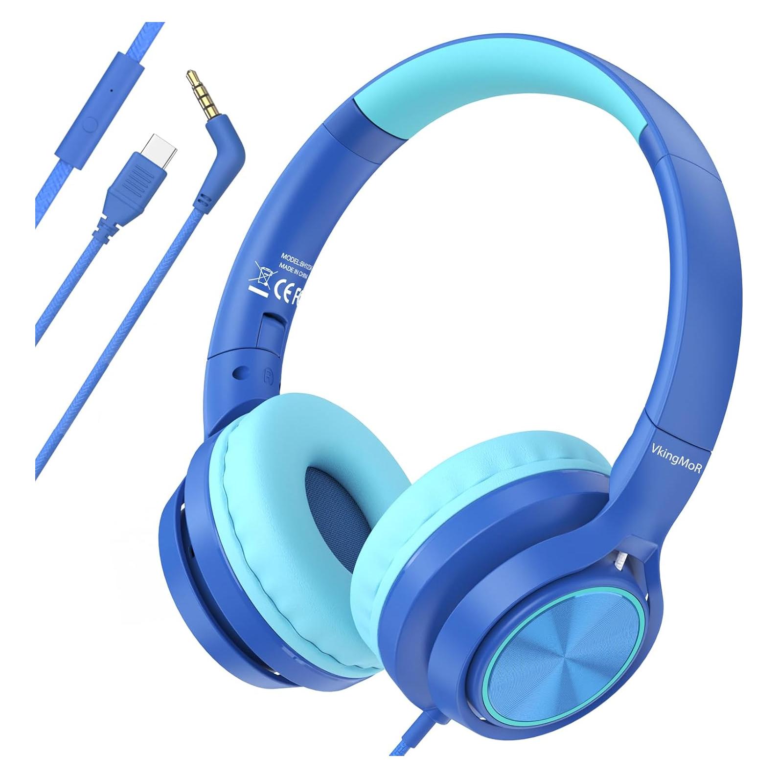 Auriculares Plegables VkingMoR BH123A Niños Azul USB-C 94dB