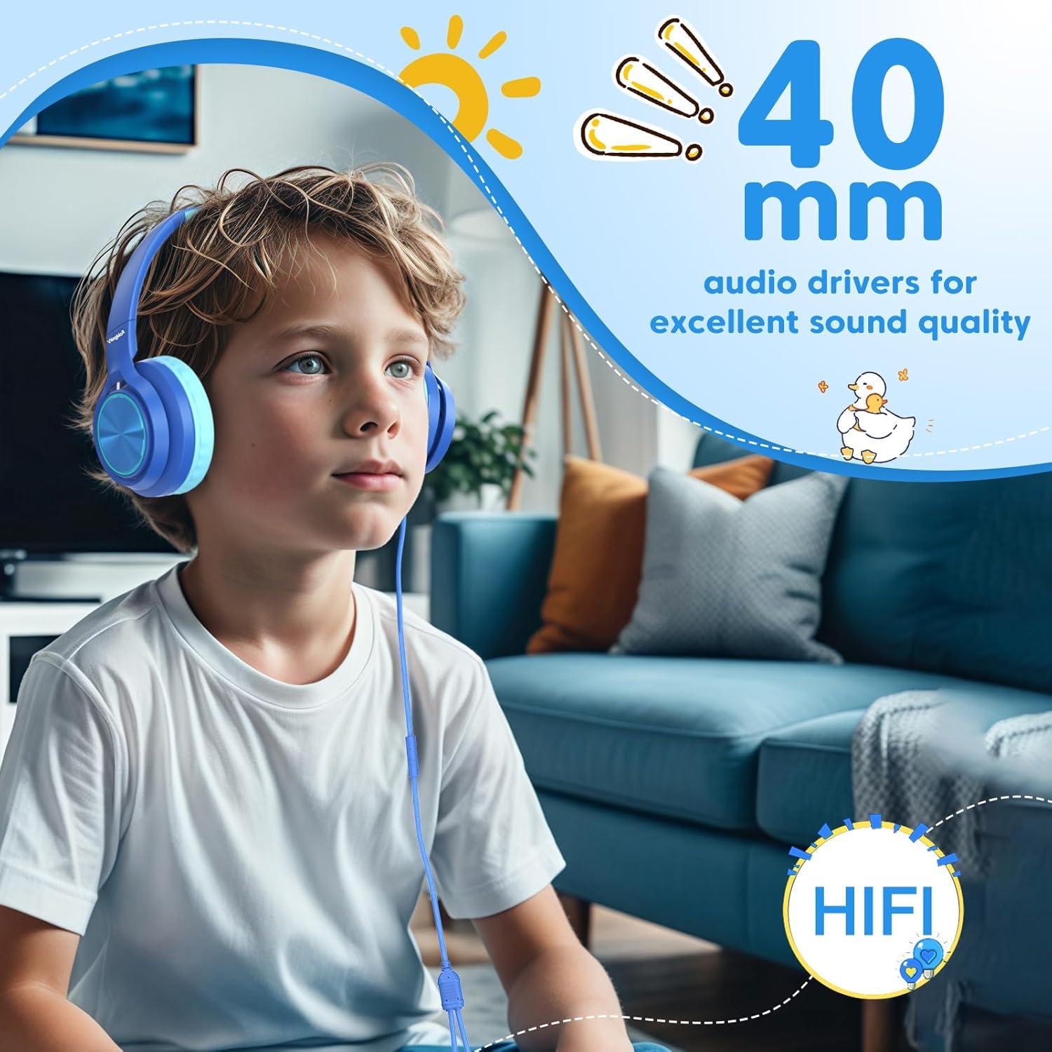 Auriculares Plegables VkingMoR BH123A Niños Azul USB-C 94dB
