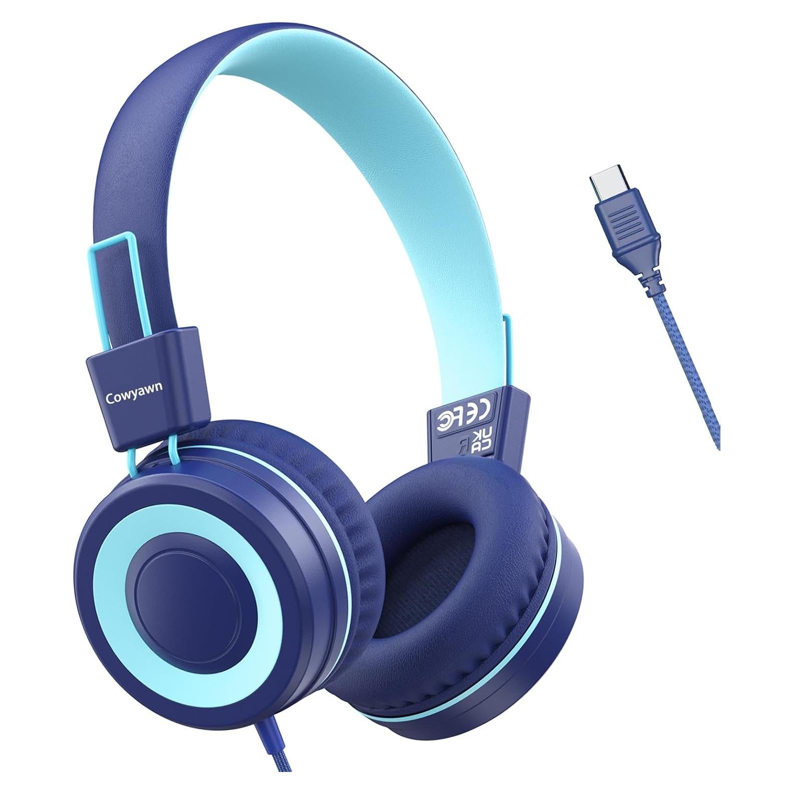 Auriculares USB Tipo C Cowyawn para Niños 94dB Sonido Estéreo