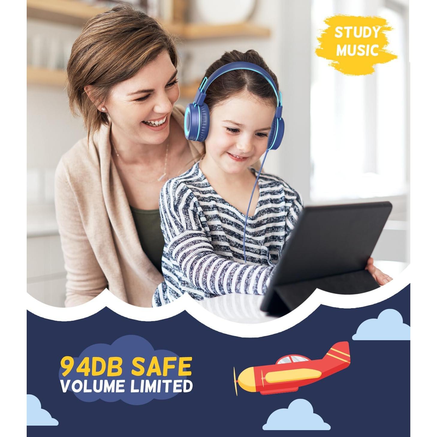 Auriculares USB Tipo C Cowyawn para Niños 94dB Sonido Estéreo