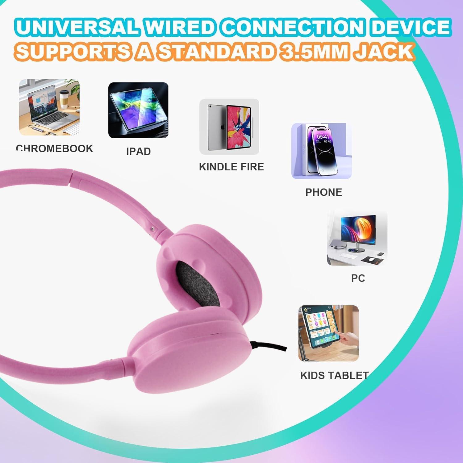 Auriculares para Niños ZHENWAY con Conector 3.5mm - 5 Paquete