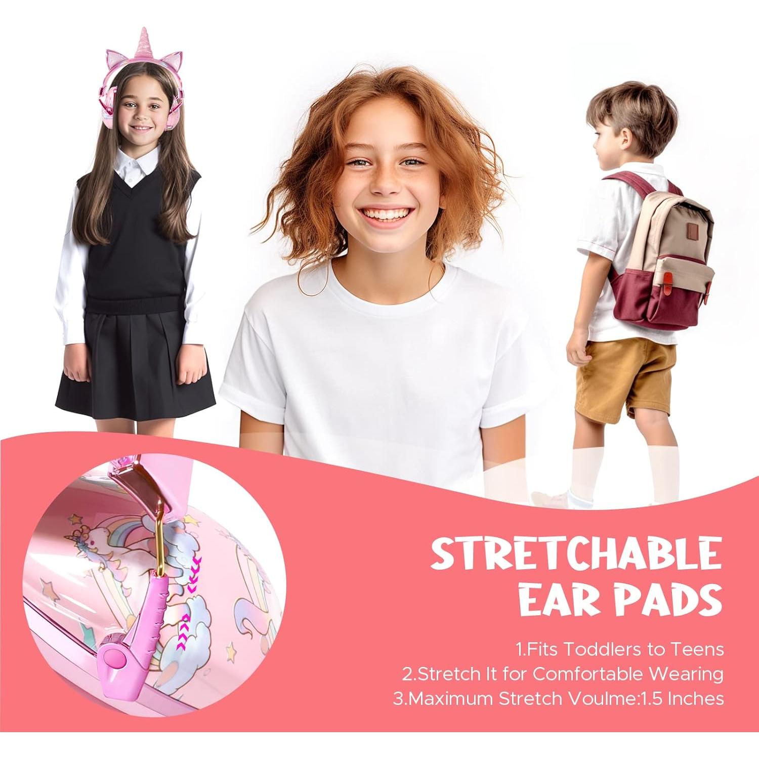 Auriculares Aislantes de Ruido Homicozy Unicornio 3D Niños