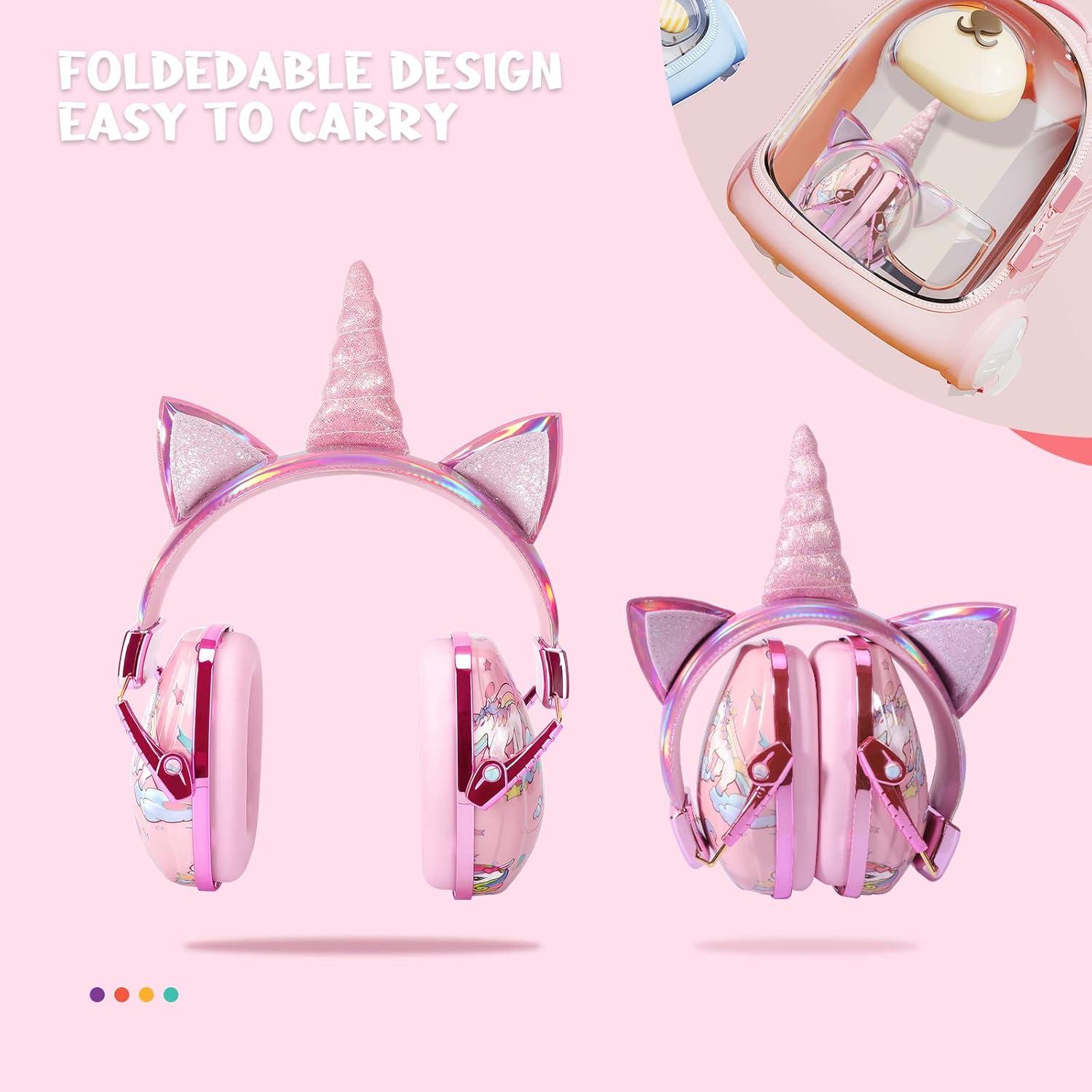 Auriculares Aislantes de Ruido Homicozy Unicornio 3D Niños
