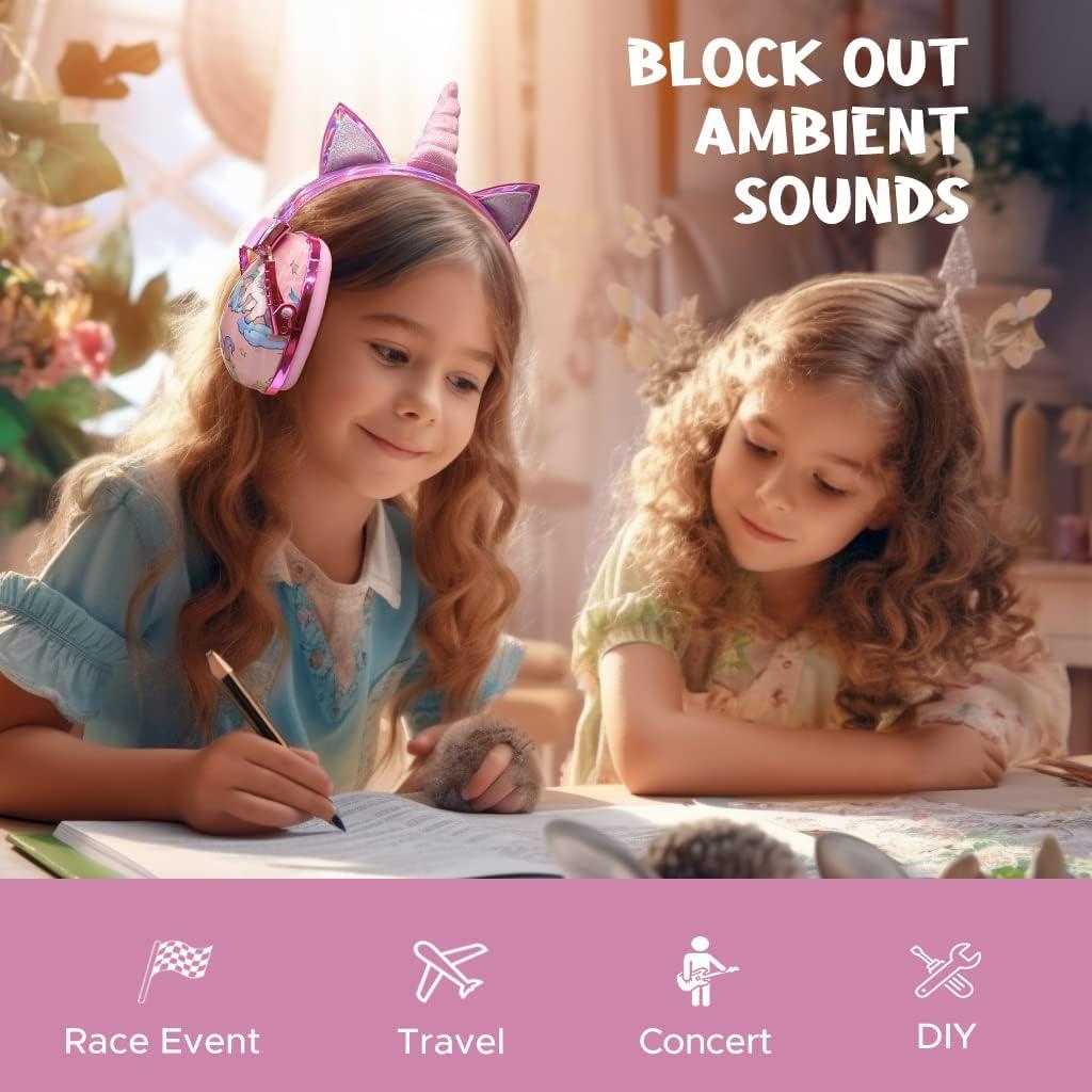 Auriculares Aislantes de Ruido Homicozy Unicornio 3D Niños