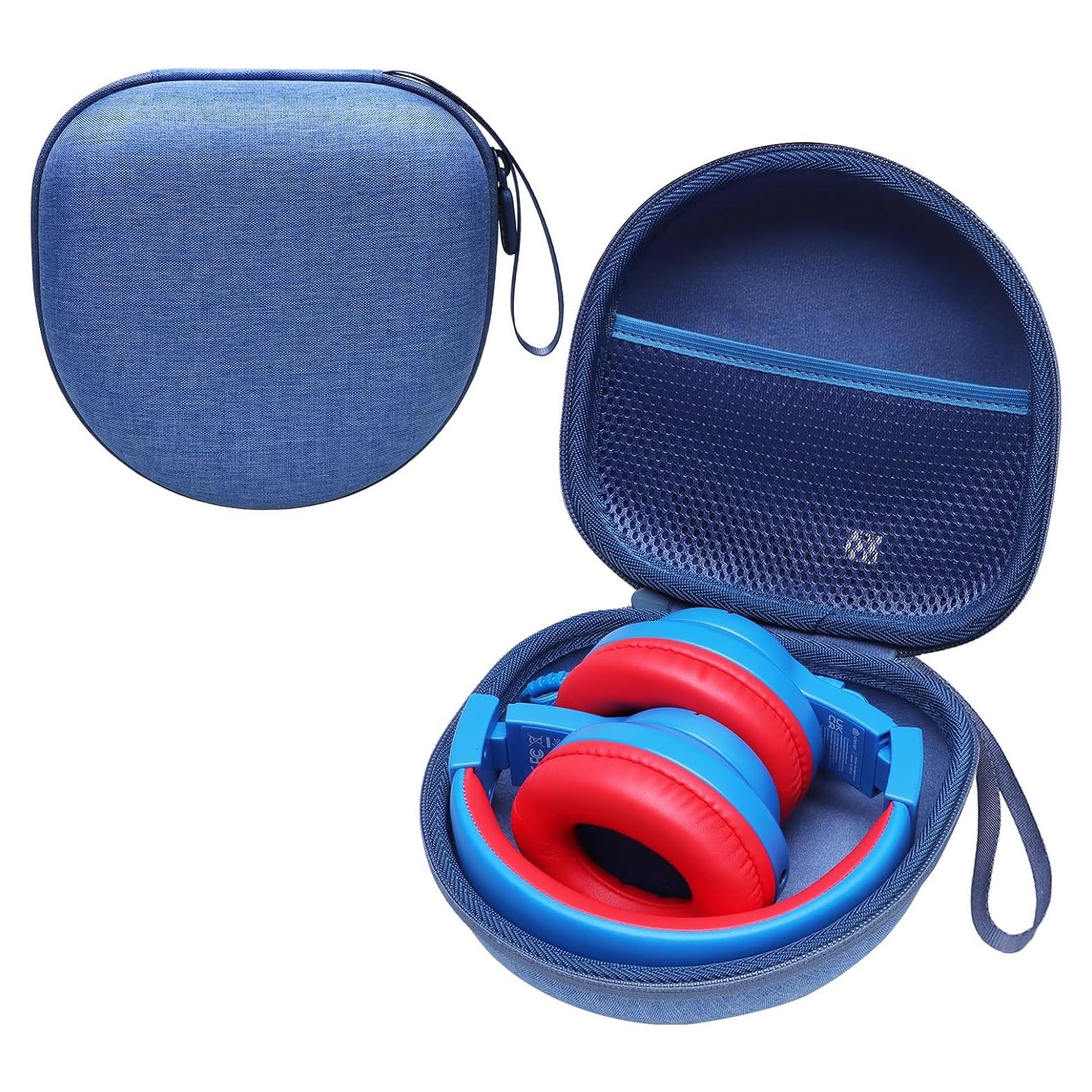 Funda Dura para Auriculares Niños L LTGEM Azul 15.5x15cm