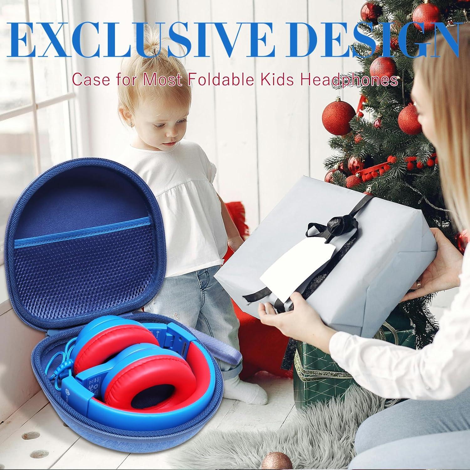 Funda Dura para Auriculares Niños L LTGEM Azul 15.5x15cm