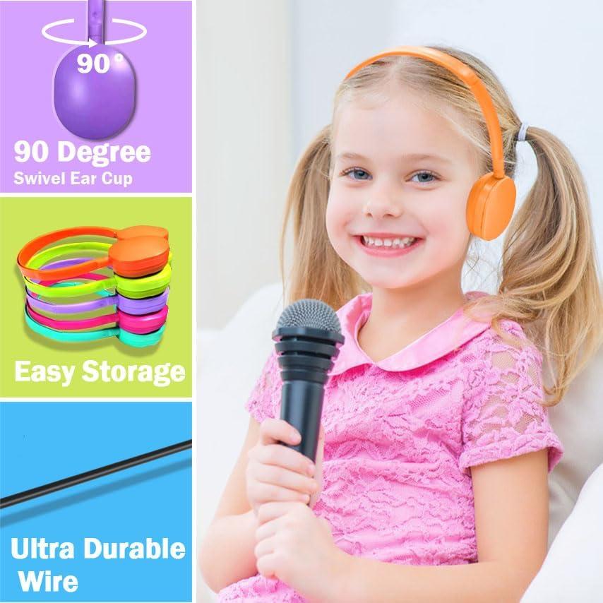 Auriculares con Cable Ladont QS102 para Niños - Paquete de 8 Colores