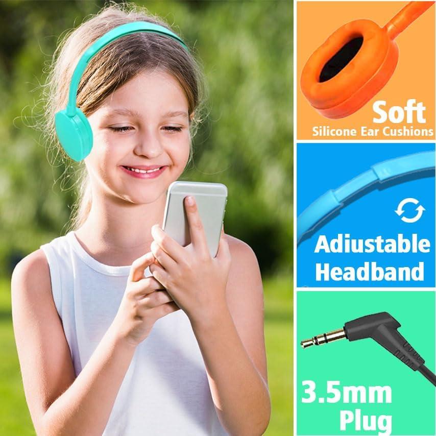 Auriculares con Cable Ladont QS102 para Niños - Paquete de 8 Colores