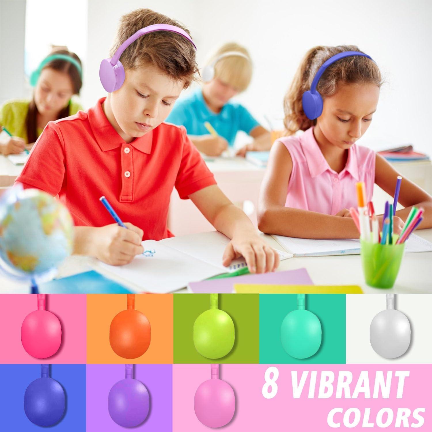 Auriculares con Cable Ladont QS102 para Niños - Paquete de 8 Colores