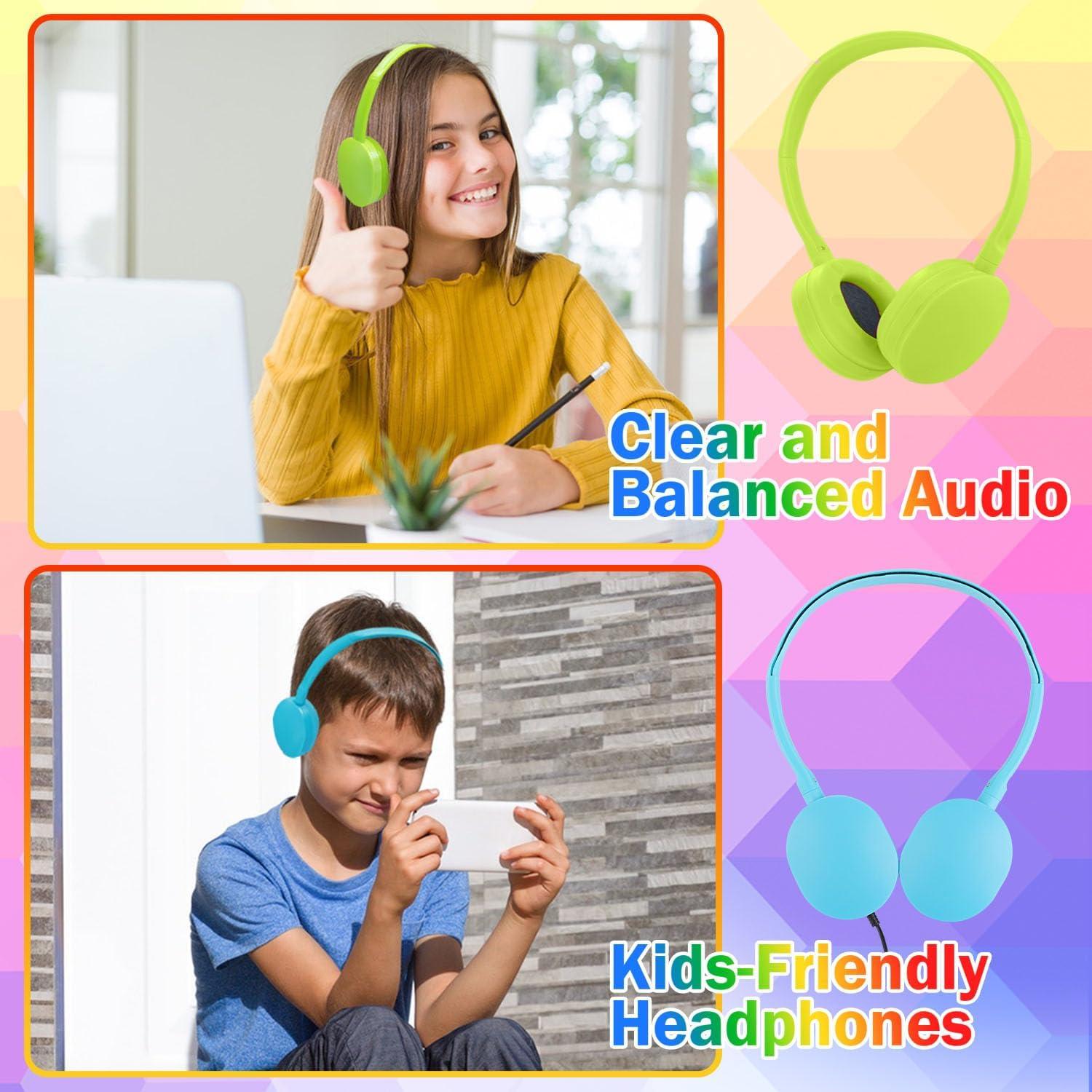 Auriculares con Cable Ladont QS102 para Niños - Paquete de 8 Colores