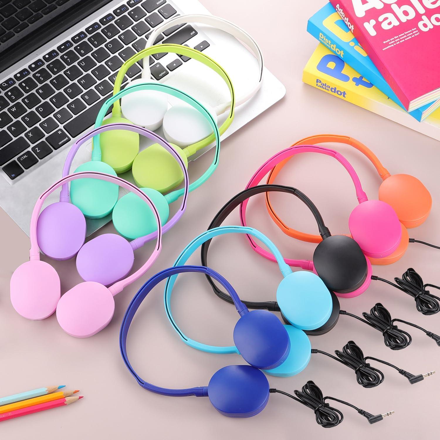 Auriculares con Cable Ladont QS102 para Niños - Paquete de 8 Colores